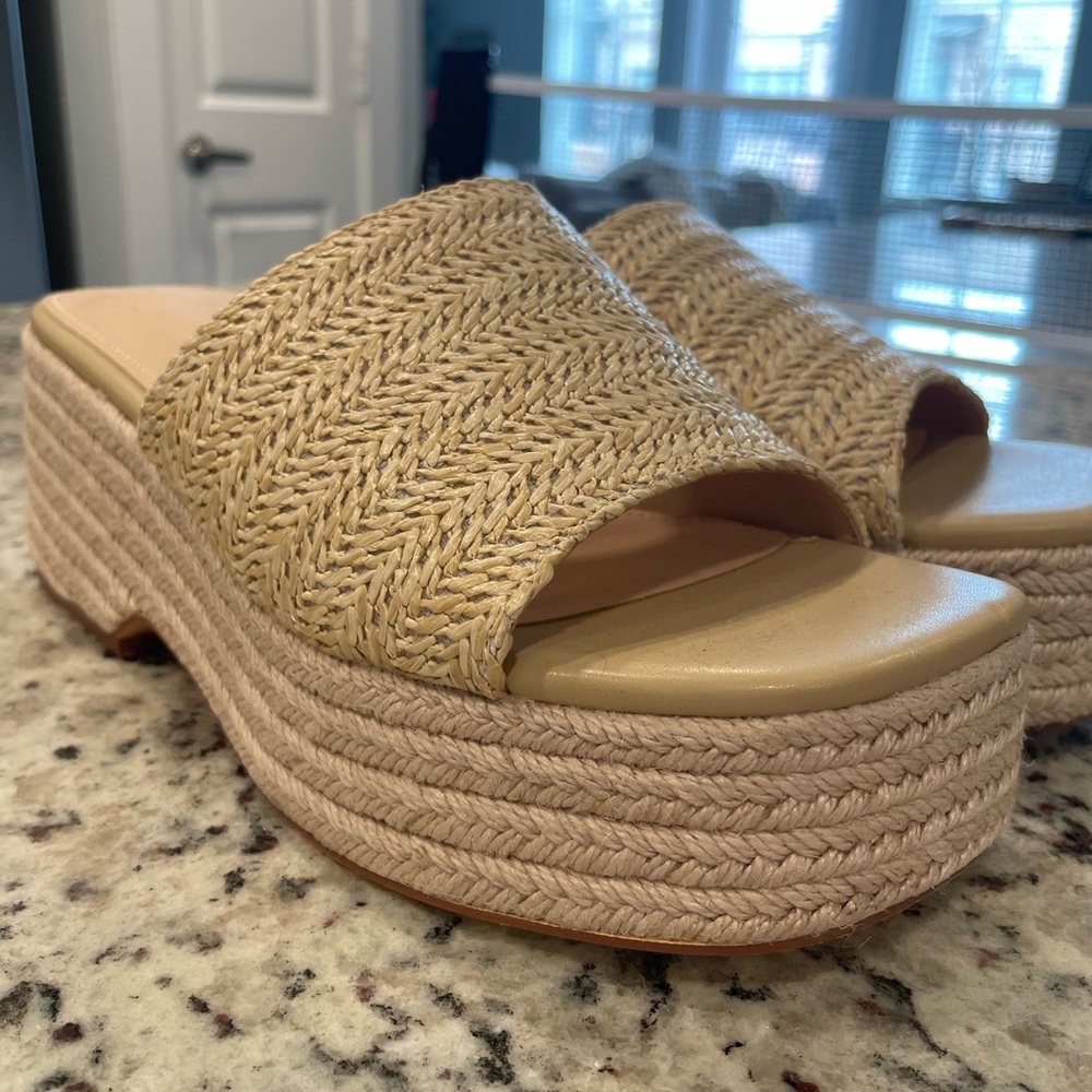 Amazon Platform Espadrille Sandals - Apricot Color